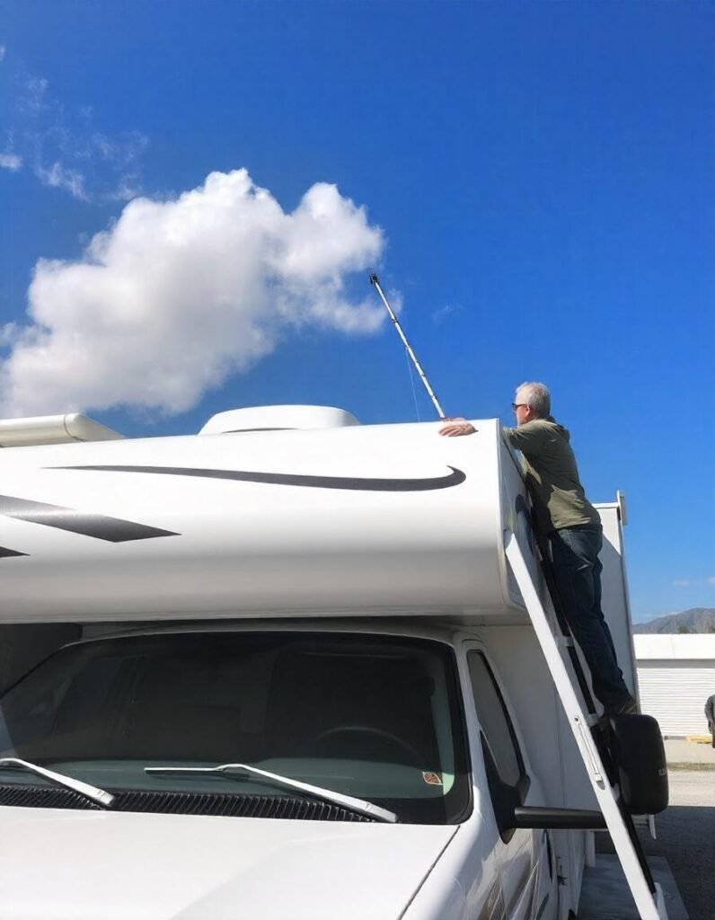 RV roof cleaning